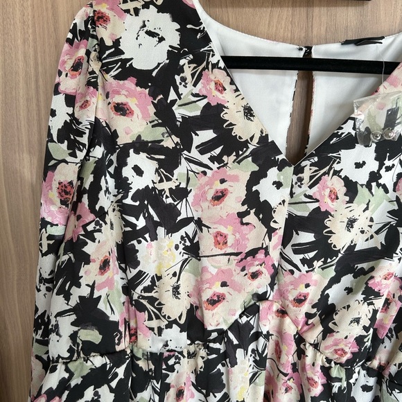 New Torrid 3 Mini Bubble Charmeuse Floral Babydoll Dress 14-16 1x lined silky - Picture 6 of 15